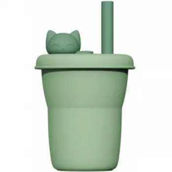 Силиконовый стакан Jordan Judy Silicone Сup Kitten 480 ml Green (KT054)