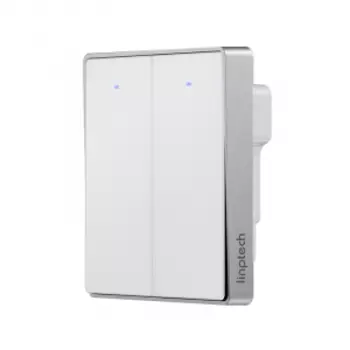 Умный выключатель двухклавишный Xiaomi Linptech Glass Panel Smart Switch E1 Single Fire Double White (QE1GSB-W2 MI)