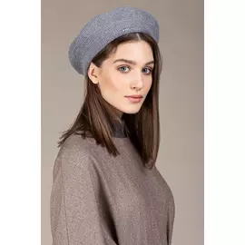 Берет Nikhats "MUZA" серый двойной (One Size)
