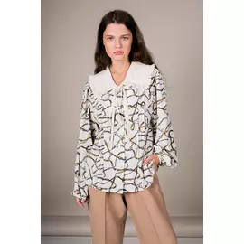 Блуза Черешня с принтом " Ремни " (40-46)