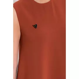 Брошь GUNGA "Сердце" черного цвета (One Size)