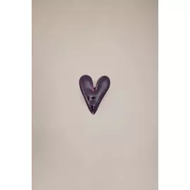 Брошь GUNGA "Сердце" фиолетового цвета (One Size)