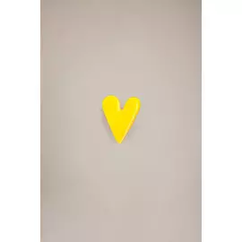 Брошь GUNGA "Сердце" желтого цвета (One Size)