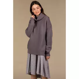 Джемпер Черешня шерстяной с воротом имбирь (40-46)