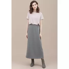 Юбка Черешня трикотажная на резинке хаки (38-42)