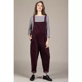 Комбинезон Черешня из вельвета с карманом на груди инжир (40-46)