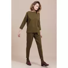 Костюм MAYBE топ+брюки олива (40-42)