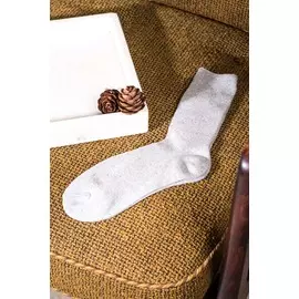 Носки SOFT высокие серого цвета в "точечку" (35-42)