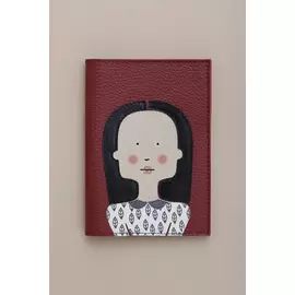 Обложка на паспорт Чернила "Брюнетка с воротничком" (One Size)