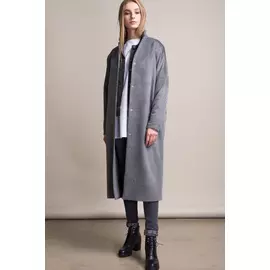 Пальто Черешня Classic из шерсти и вискозы серого цвета (40-42)