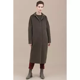 Пальто Черешня шерстяное объемный кокон мятное (38-42)