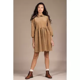 Платье Черешня из вельвета кэмэл с воротничком (40-46)