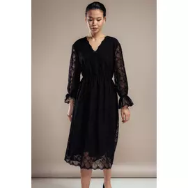 Платье Черешня кружевное черного цвета с запахом на груди (38-40)