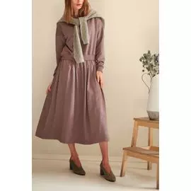 Платье ЧЕРЕШНЯ трикотажное со свитшотом фиолетовое (42-46)