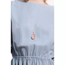 Подвеска MASON аметист капля розовая большая (One Size)