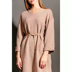 Ремень (1см) с квадратной пряжкой телесный (One Size)