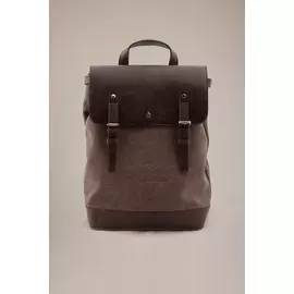 Рюкзак Черешня текстильный коричневого цвета из мерейной кожи (One Size)