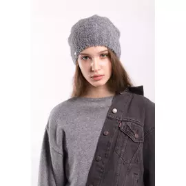 Шапка Nikhats PLUSH серого цвета (One Size)