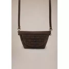 Сумка MARIS CHEMNITZ "Sun" темно-коричневого цвета с плетеным клапаном (One Size)