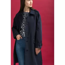 Тренч COTTON MARKET синего цвета (40-44)