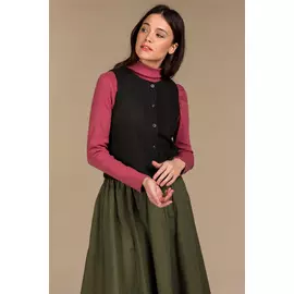 Жилет Черешня из шерсти изумрудного цвета (40-42)