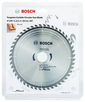 Диск пильный твердосплавный Bosch Ф190х30мм 48зуб. (eco wo 2.608.644.377)