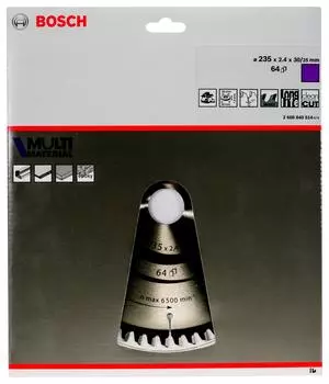 Диск пильный твердосплавный Bosch Ф235х30мм 64зуб. (multi material 2.608.640.514)