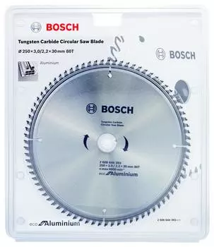 Диск пильный твердосплавный Bosch Ф250х30мм 80зуб. (eco al 2.608.644.393)