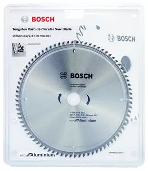 Диск пильный твердосплавный Bosch Ф254х30мм 80зуб. (eco al 2.608.644.394)