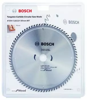 Диск пильный твердосплавный Bosch Ф254х30мм 80зуб. (eco wo 2.608.644.384)