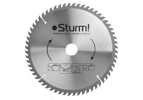 Диск пильный твердосплавный Sturm! Ф250х32мм 60зуб. (9020-250-32-60t)