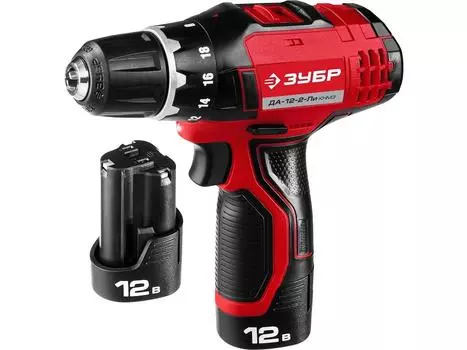Дрель аккумуляторная ЗУБР ДА-12-2-Ли КНМ3