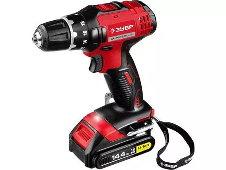 Дрель аккумуляторная ЗУБР ДА-14.4-2-Ли КНМ2