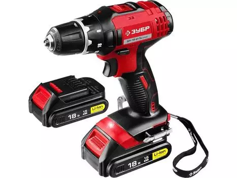 Дрель аккумуляторная ЗУБР ДА-18-2-Ли КНМ2