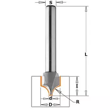 Фреза Cmt Ф25.4мм s12мм i9.5мм (965.2509)