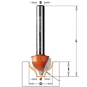 Фреза Cmt Ф25.4мм s12мм i9.5мм (965.504.11)