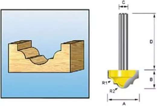Фреза Makita Ф13мм s8мм i9.5мм (d-11069)