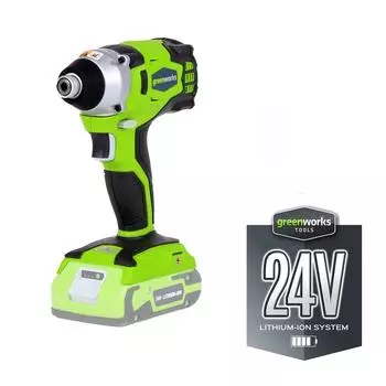 Гайковерт аккумуляторный Greenworks Gd24id (3801407) БЕЗ АККУМ и ЗУ