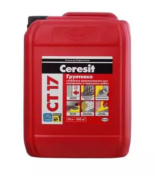 Грунтовка Ceresit Ct17 10л глубокого проникновения