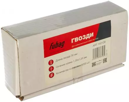 Гвозди для степлера Fubag 140126 1 х 1.25 х 30 мм 5000 шт.