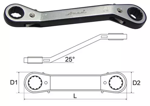 Ключ гаечный накидной 10х11 Aist 2071011
