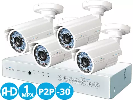 Комплект видеонаблюдения Ivue D5004 ahc-b4