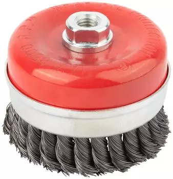 Кордщетка Fit чаша 100мм для УШМ витая сталь (39510)
