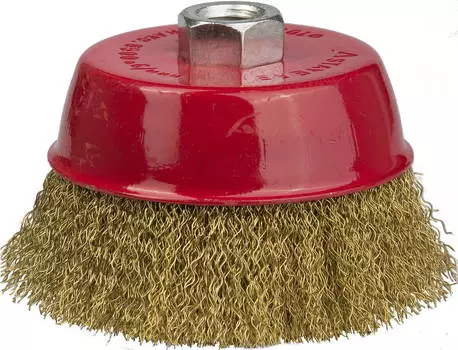 Кордщетка Stayer чаша 100мм для УШМ гофрированная латунированная сталь (35125-100_z01)