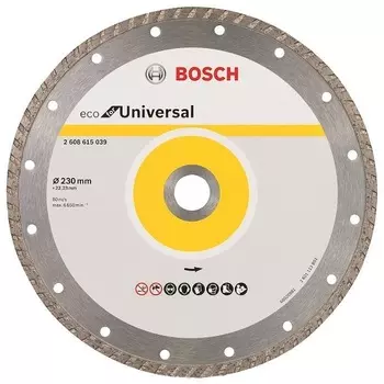 Круг алмазный Bosch Eco universal turbo (2608615039) Ф230х22мм универсальный