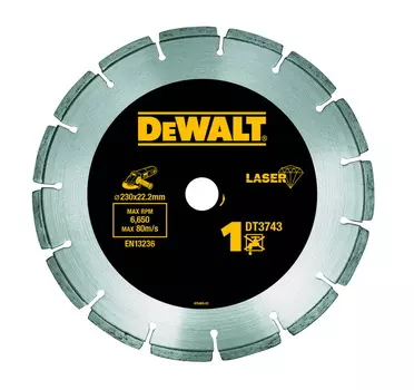 Круг алмазный Dewalt (dt3743-xj) Ф230х22мм универсальный
