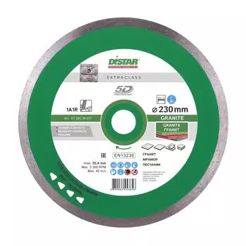 Круг алмазный Distar 1a1r granite rp35t (262132) Ф230х25.4мм по граниту