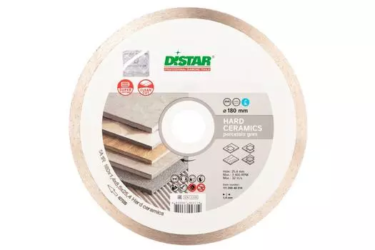 Круг алмазный Distar 1a1r hard ceramics rp25t (234588) Ф180х25.4мм по керамограниту