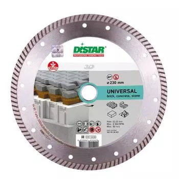 Круг алмазный Distar (1a1r turbo bestseller universal) Ф230х22мм универсальный