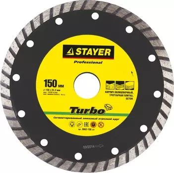 Круг алмазный Stayer Professional (3662-150_z01) Ф150х22мм по тр.плитке